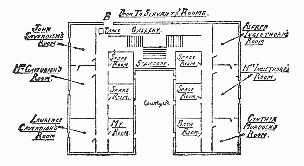 A plan of the first floor at Styles